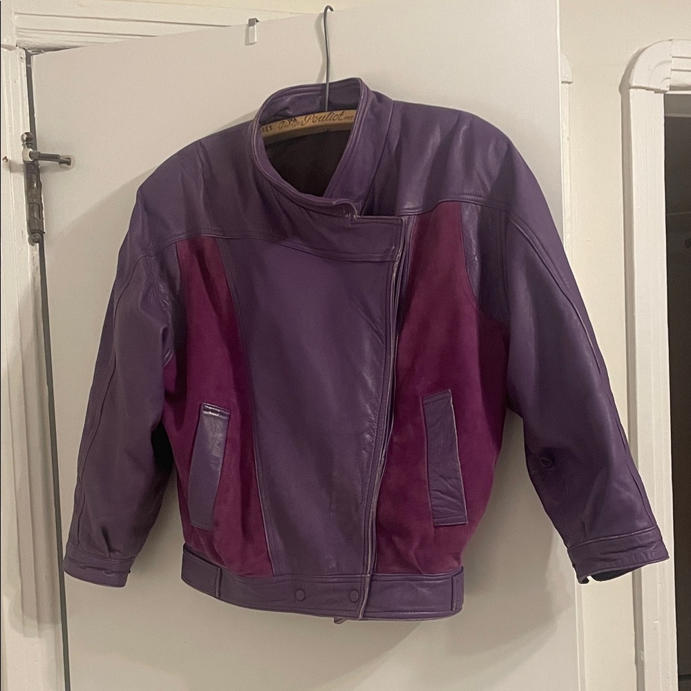 Vintage purple leather jacket